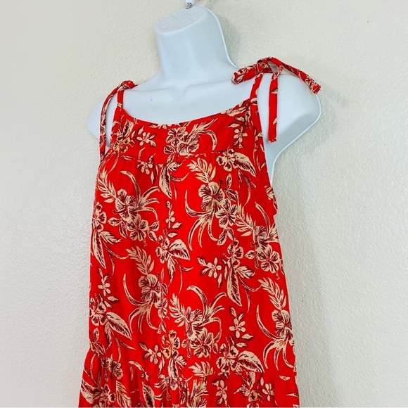 Beach Lunch Lounge Maui Sunrise Tiered Dress Size S - Picture 3 of 8